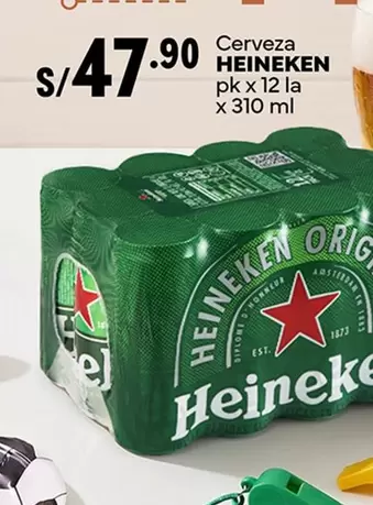 Heineken - Cerveza pk x 12 la x 310 ml