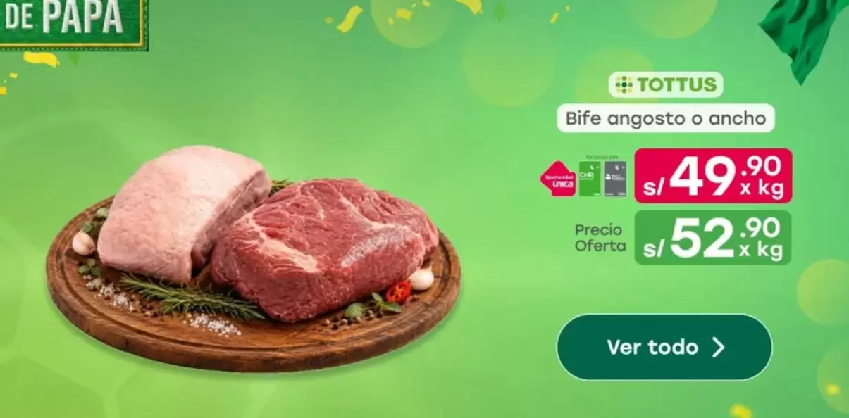 Tottus - Bife angosto o ancho