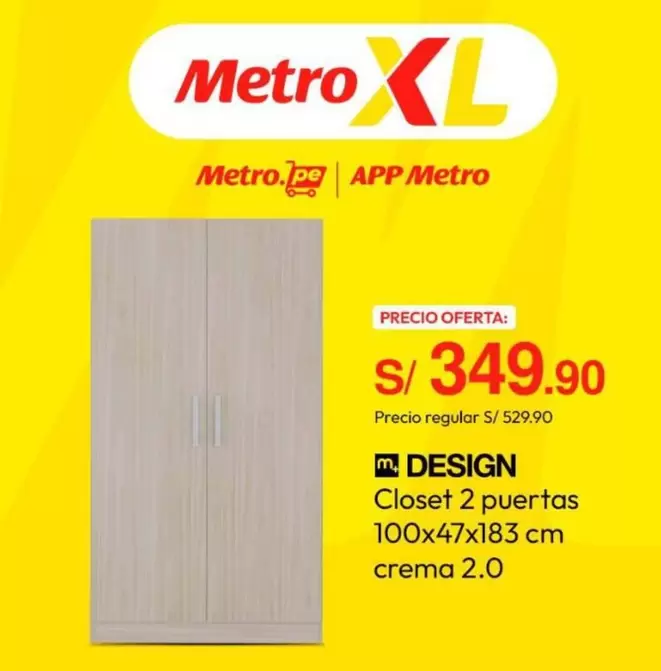 Metro - Closet 2 puertas