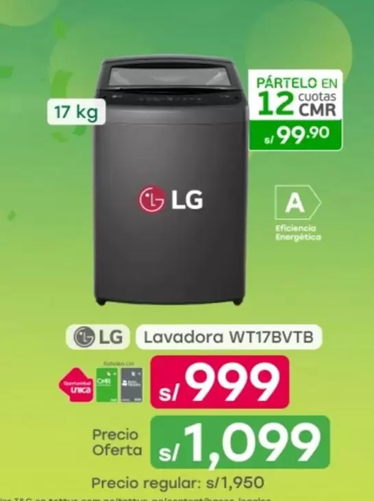 Lg - Lavadora WT17BVB