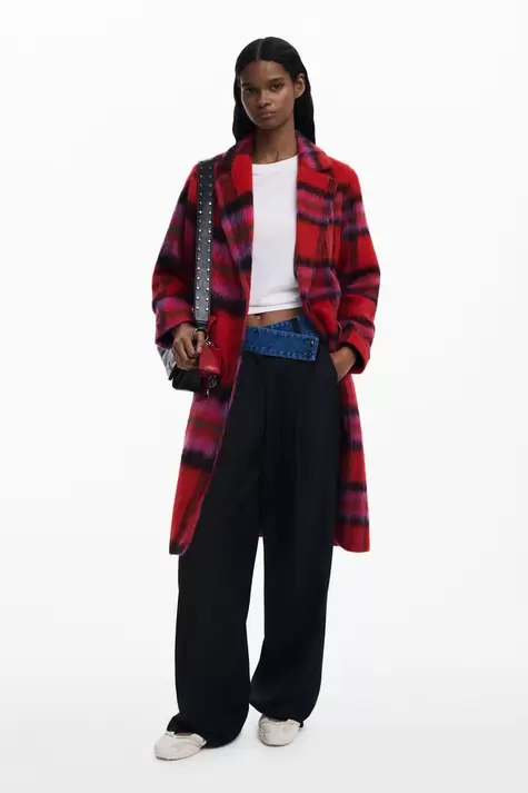Abrigo tartan rojos