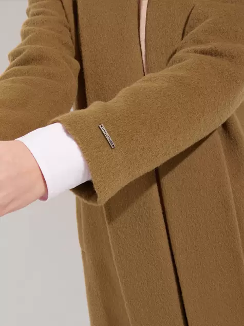 Abrigo Long Swing De Baby Alpaca Color Camel