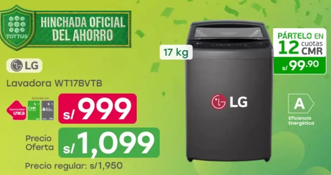 Lg - Lavadora WT17BVB
