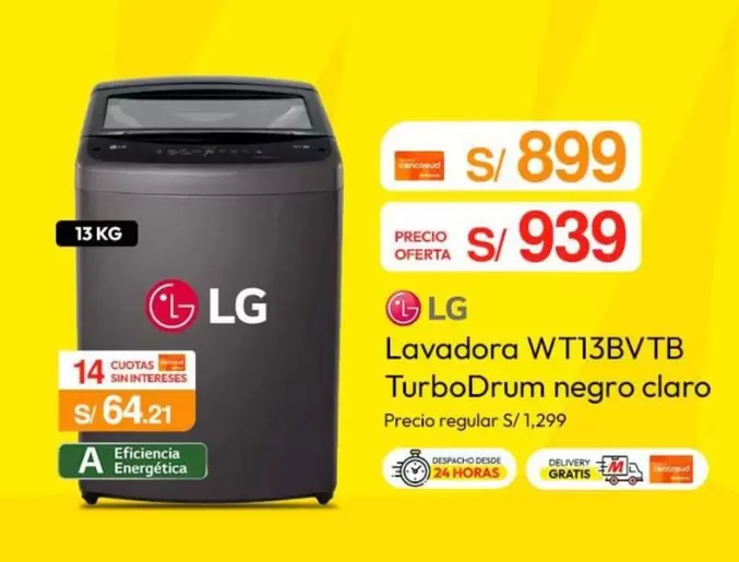 Lg - Lavadora WT13BVB TB TurboDrum