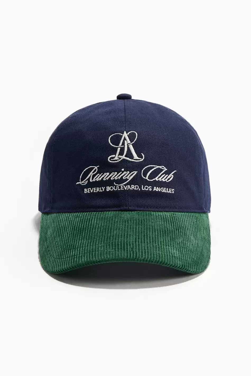 Gorra de twill con visera de corduroy