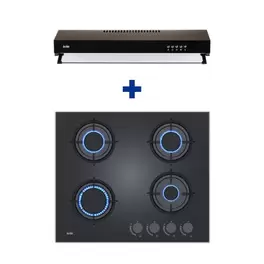 Combo Encimera Vidrio Templado 049V2 + Campana Nyx 60cm