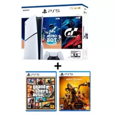 PlayStation 5 Slim Disco + Astro Bot + Gran Turismo 7 + GTA 5 + Mortal Kombat 11 Ultimate