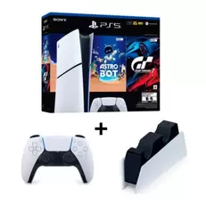 PlayStation 5 Slim Digital + Astro Bot + Gran Turismo 7 + Mando Blanco + Cargador
