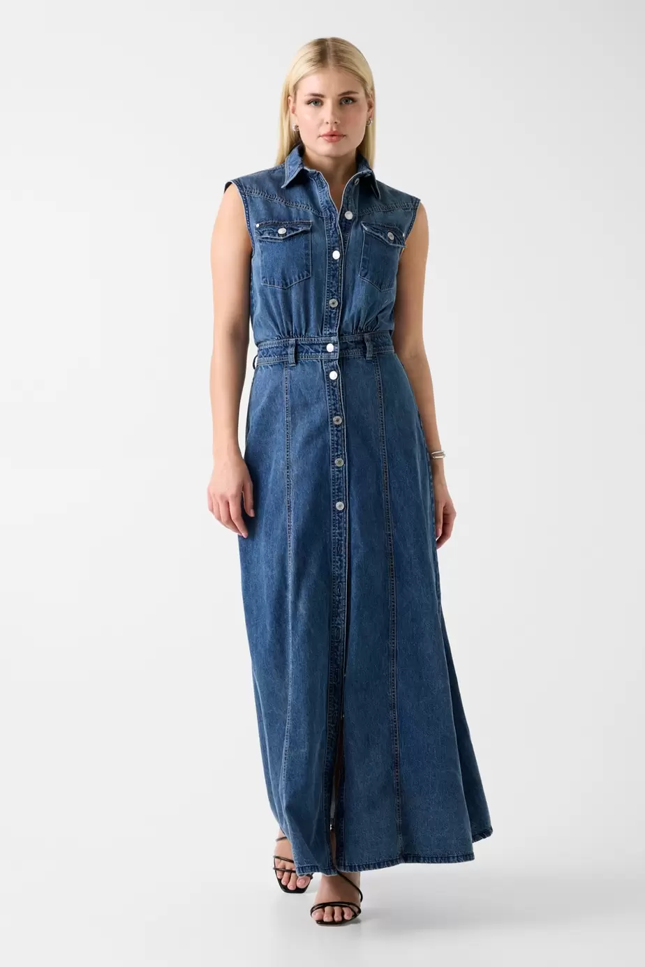 Vestido maxi vaquero