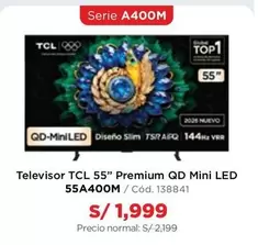 Televisor 55" Premium QD Mini LED 55A400M