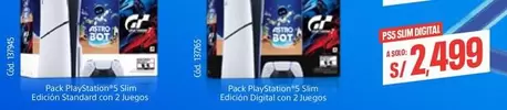Solo - Pack PlayStation 5 Slim Edición Digital con 2 Juegos
