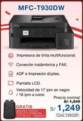 Targus - MFC-T930DW Impresora de tinta multifuncional