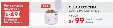 Solo - OLLA ARROCERA OM-T339 / Cód. 114136
