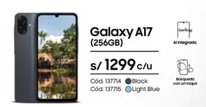 Samsung - Galaxy A17 (256GB) Cód. 137714 Black, Cód. 137715 Light Blue