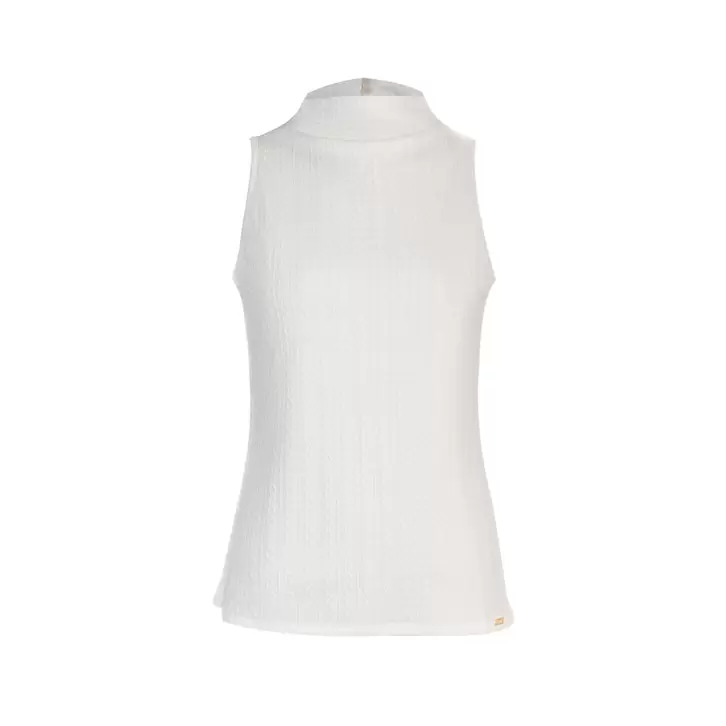 Polo Tejido Cuello Alto Latifa Hueso