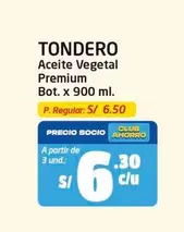 Tondero - Aceite Vegetal Premium