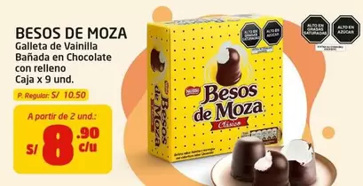 Besos de Moza - Galleta de Vainilla Bañada en Chocolate con relleno