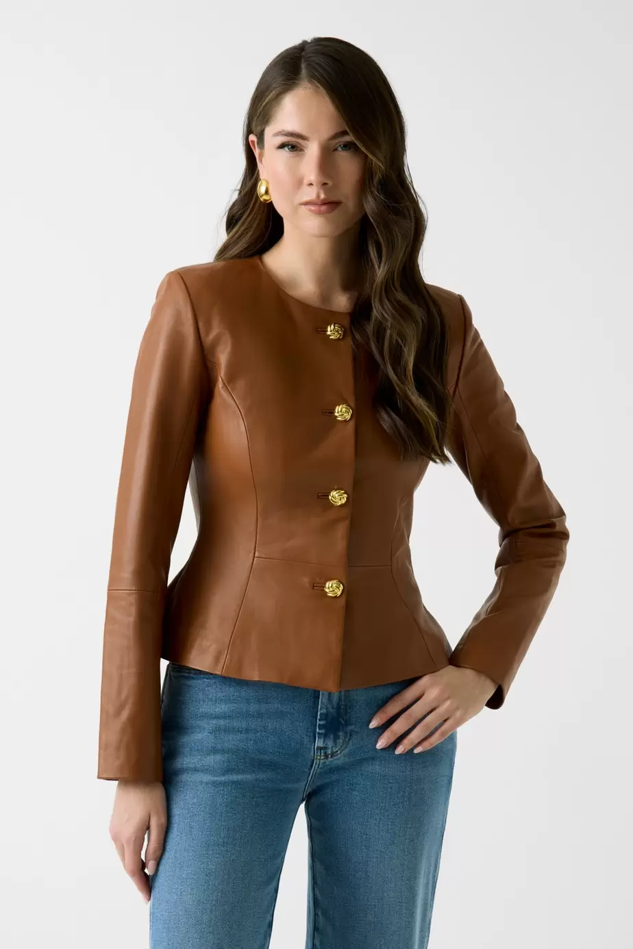 Chaqueta de cuero Marciano
