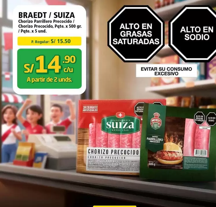 Suiza - Chorizo Parrillero Precocido