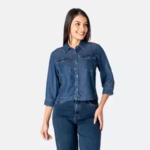 Blusas Jean Light Leilan Mg 3/4