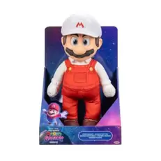 Super Mario Galaxy La Película - Fire Mario - Peluche con Cabeza de Plástico 37 cm