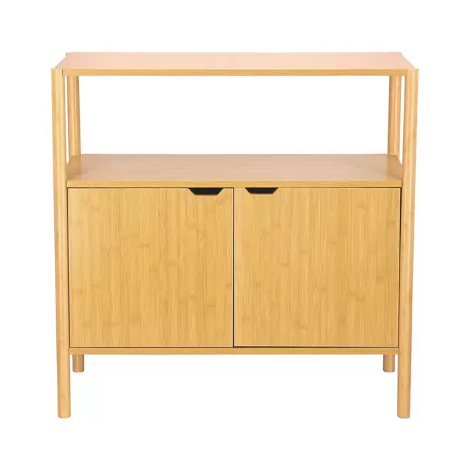 Comoda Bambú con Puertas 80 x 33 x 80 cm