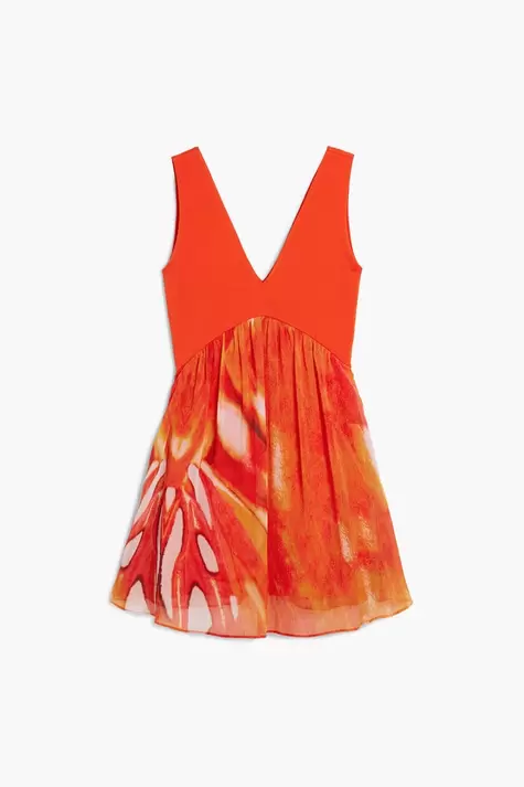 Vestido corto estampado étnico