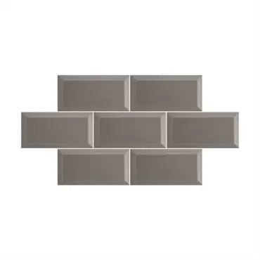 Cerámico Dark Grey 10×20 Biselado Brillante