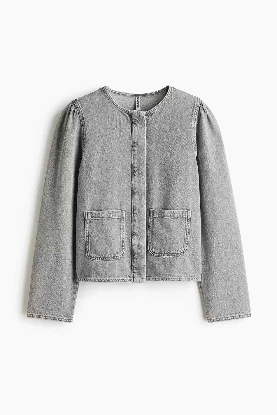 Casaca denim con mangas abullonadas