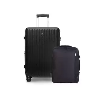 MALETA EGYPT 28" NEGRO + MOCHILA VIAJERA IBERIA BLACK