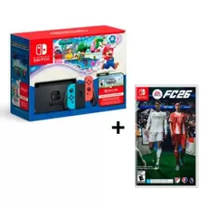 Nintendo Switch (Joy-Con Neón) + Super Mario Bros. Wonder + FC 26
