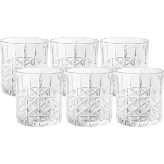 Set X 6 Vasos Bajo Labrado 333 Ml Modelo Royale