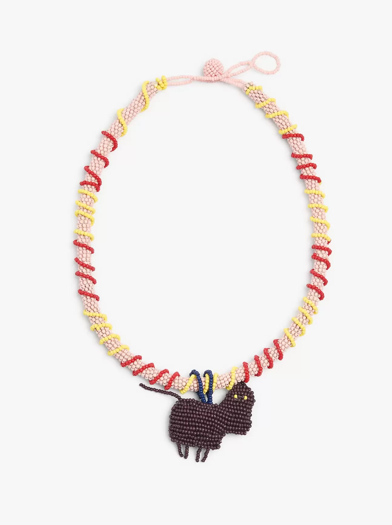Collar De Abalorios De Vidrio Con Colgante