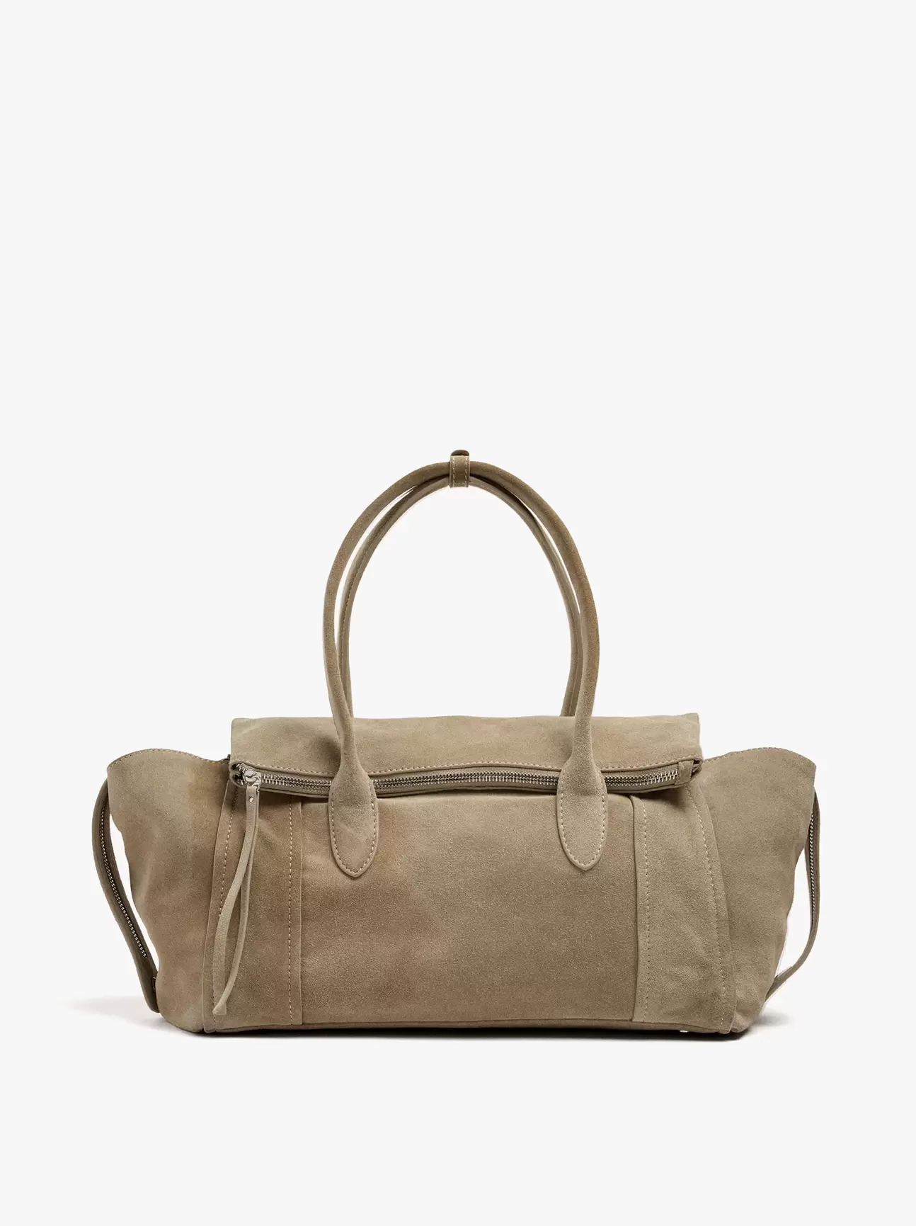 Cartera Tote De Cuero Con Solapa