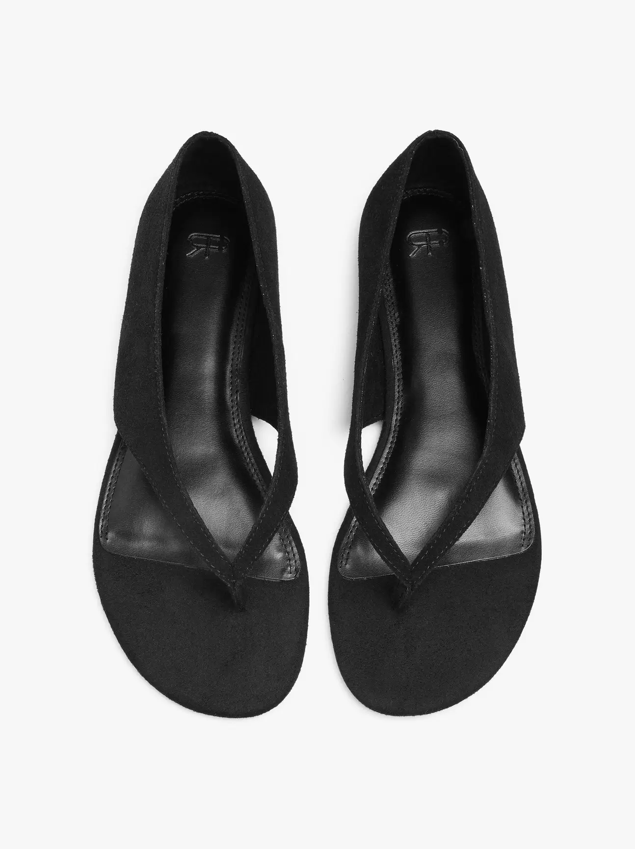 Sandalias Planas De Cuero Estilo Thong