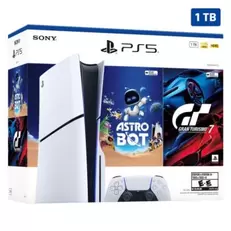 PlayStation 5 Consola Slim con ranura de disco + Astro Bot + Gran Turismo 7