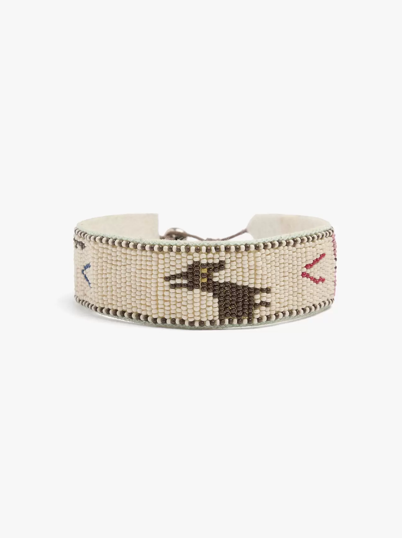 Pulsera Ancha Con Abalorios