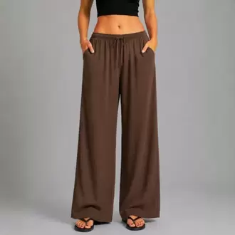 Pantalón Holgado Arely Fresco Mujer Viena
