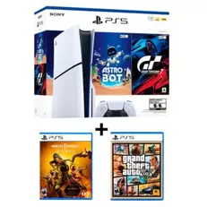PlayStation 5 Slim Disco + Astro Bot + Gran Turismo 7 + 2 Juegos a escoger
