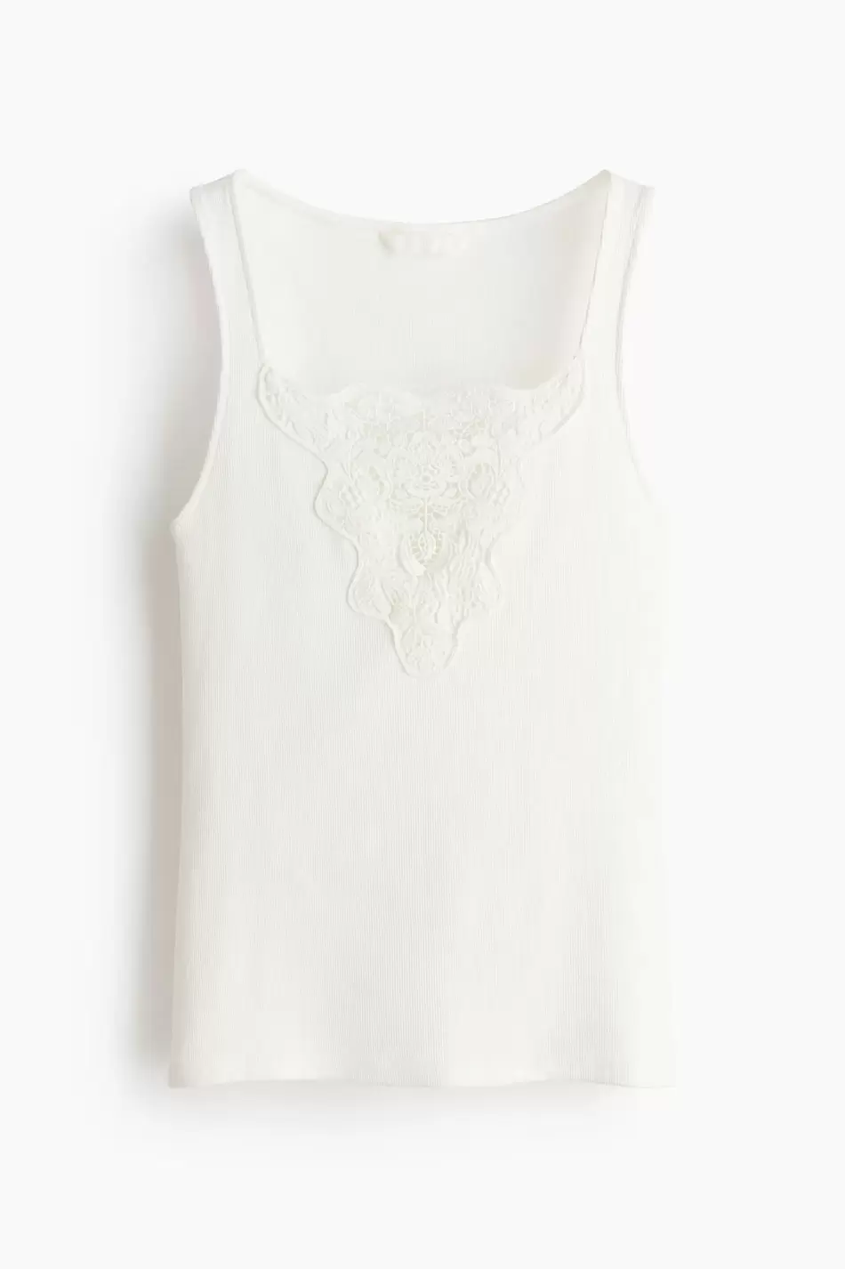 Top con detalle de encaje