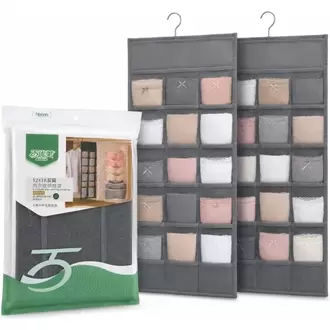 Pack X2 Organizador Ropa Interior Doble Cara Clasificador Multiusos 60 Divisiones