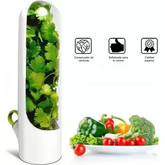 Pack X2 Conservador De Hierbas Verduras Frescas Mas Tiempo Herb Saver