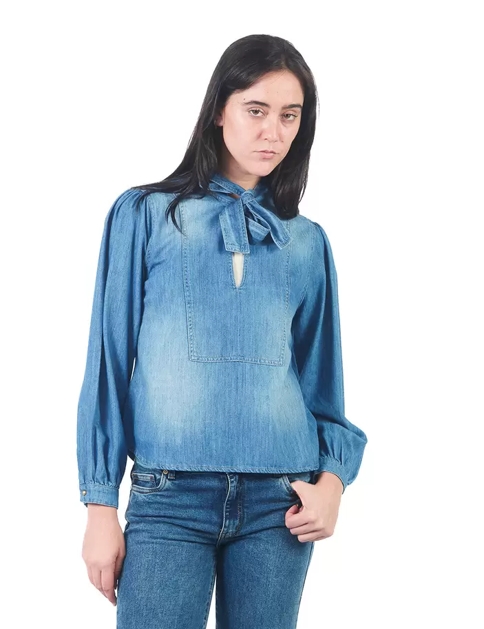 Blusas Manga Larga Jb00192Smc CELESTE