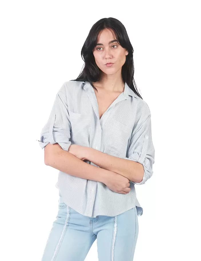 Blusas Manga Larga Bl01397802 AZUL