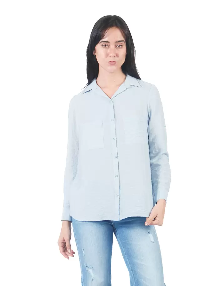 Blusas Manga Larga Bl01399Sda CELESTE