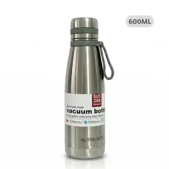 Termo Tomatodo De 600 Ml Acero Inoxidable Color Plateado