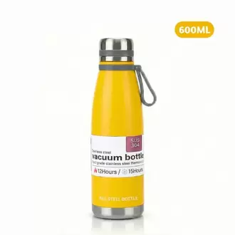 Termo Tomatodo De 600 Ml Acero Inoxidable Color Amarillo