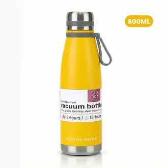 Termo Tomatodo De 800 Ml Acero Inoxidable Color Amarillo