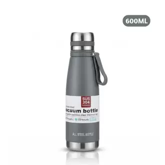 Termo Tomatodo De 600 Ml Acero Inoxidable Color Plomo