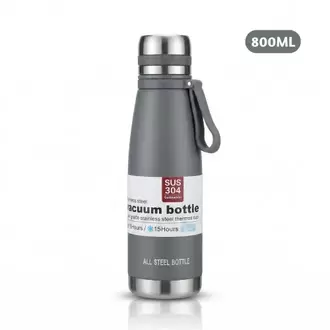 Termo Tomatodo De 800 Ml Acero Inoxidable Color Plomo